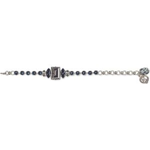 BAROQCO Limited Edition Elegante Armband ""The Martha"" met CRYSTALS© - Schitterend: Crystal Black Diamond Palladium Setting - Voor Haar - Luxe Verpakking - Zilver/Zwart
