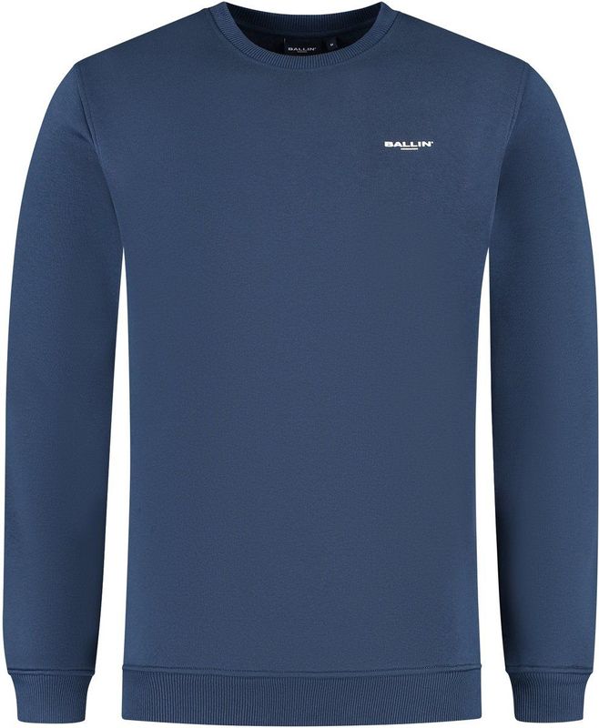 Ballin sweater met backprint blauw
