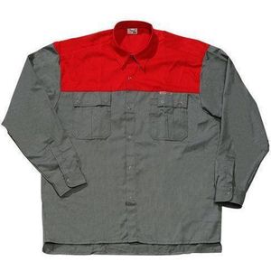 Havep hemd m/langemouwen 1569 grijs/rood medium