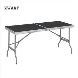 Behangtafel Inklapbaar - Plooitafel Vouwtafel Voor Tuinfeesten - Opvouwbare Tafel Voor Extra Gasten - Zwart