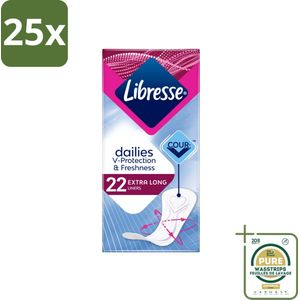 25 x Libresse – Inlegkruisjes – Extra Long – Langdurige bescherming – 22 Inlegkruisjes - Grootverpakking - Kabel - Kabels - Kabelsysteem - Kabelsysteem