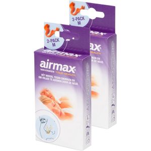 2 verpakkingen Airmax neusspreider vermindert snurken en ter verbetering  van de neusademhaling, Medium 2 stuks.