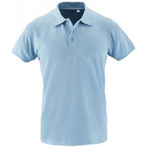 SOLS Heren Phoenix Poloshirt met korte mouwen Pique Polo (Hemelsblauw)
