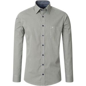 CASA MODA - Multicolor Fantasie - Overhemd - Groen met Blauw en Wit Dessin - Strijkvriendelijk