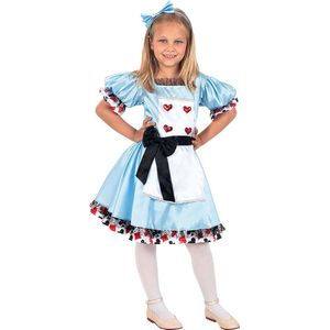 FUNIDELIA Alice in Wonderland Kostuum voor meisjes- Maat: 107 - 113 cm