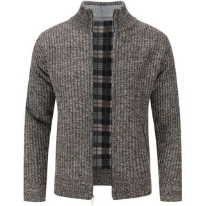 Allthemen Men's Staande Kraag Trui - Gebreide Cardigan - S