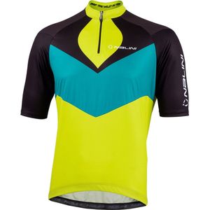 Nalini Heren Fietsshirt korte mouwen - wielrenshirt Groen - E-JERSEY Evolution green - M