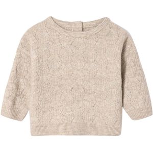 Baby - Trui - Beige - Fantasie Breisel met Ajourwerking