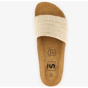 Dames bio slippers beige - Maat 36