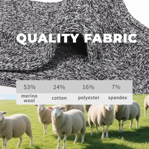 Zes Paar Thermische Merinowollen Sokken voor Heren - Ademend en Comfortabel voor Winter en Activiteiten