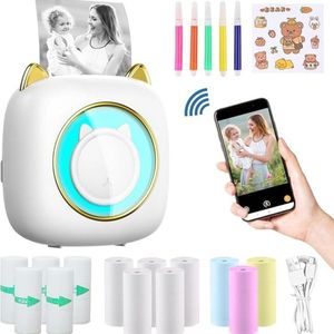 Zylo® Fotoprinter voor Smartphone - Fotoprinter - Polaroid Printer Smartphone - Wit - 11x8x3cm