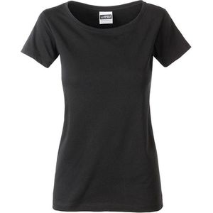 James and Nicholson Dames/dames Basic Organic Katoenen T-Shirt (Zwart)