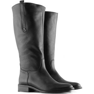 Jilsen Dames Laarzen Brede Schacht en Laarzen Brede Kuiten Mila in Zwart Kuitomtrek 48 cm, schoenmaat 37