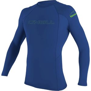O'Neill O'Neill Basic Skins L/S Rashguard Surfshirt - Maat 140  - Unisex - blauw - lichtgroen