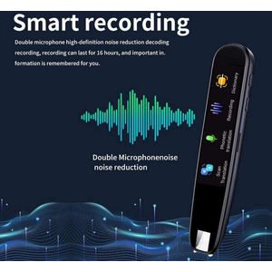 Allecto Plus - Slimme Taalvertalerpen met Scherm, 12 Talen, Vertaling, Opnamefunctie, Luidspreker - Batterij, Studie, Reizen