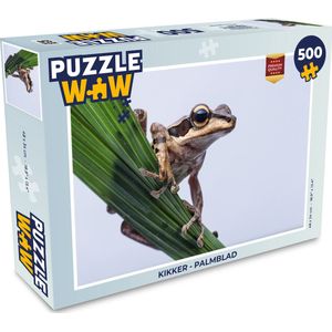 Puzzel Kikker - Palmblad - Legpuzzel - Puzzel 500 stukjes