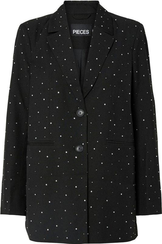 Pieces - Pcmichelle Rhinestone Blazer - Zwart - Dames