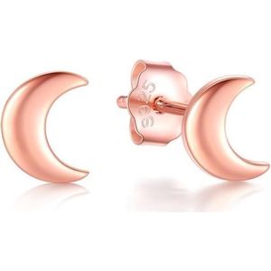 Cilla Silver dames oorknoppen 925 Zilver Moon Rose