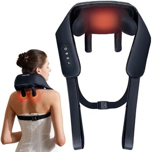 Elektrisch diepweefsel 4D expert-kneedmassage draadloos shiatsu nek- en rugmassagekussen met warmte ter verlichting van nek- schouder- en beenpijn massage matras