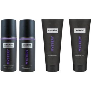 Amando Mystery - Deo Spray - 2 x 150 ml - Douchegel - 2 x 200 ml