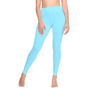 Ladeheid LA-LA40-133-LE Dames Leggings - Sport - Vrijetijdsbroek - Lang - Katoen - Sporbroek - Yogabroek - Turquoise - XS