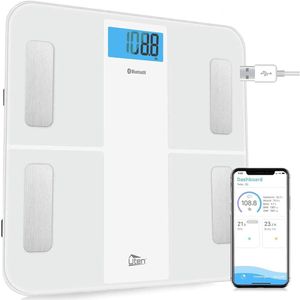 Digitale Bluetooth Weegschaal voor BMI en Lichaamsvet Metingen