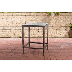 Tuintafel - Hoge tafel - Modern - Kunststof - Bruin - 84x84x110,5 cm