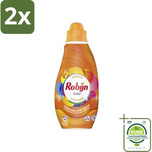 Robijn - Color - Vloeibaar Wasmiddel - Klein & Krachtig - 19 Wasbeurten - 665 ml - Voordeelverpakking - 2 stuks - Wasmiddel - Kleurwas