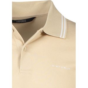 Airforce poloshirt korte mouw beige