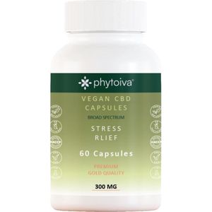 Phytoiva - Stress Relief- CBD Olie Capsules 5mg - Lavender - Marjoram - Clove leafs - Mango - Vegan - 100% Natuurlijk