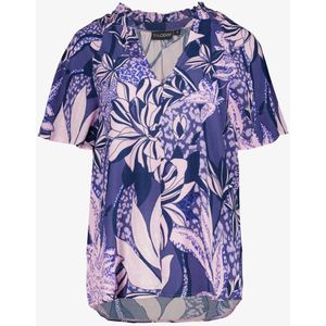 TwoDay dames top met bloemenprint paars - Maat XL