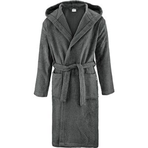 Badjas voor heren, capuchon, katoen, badstof, lang, hoogwaardig, pluizig en absorberend