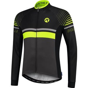 Rogelli Hero Fietsshirt - Lange Mouwen - Heren - Grijs, Zwart, Fluor - Maat M