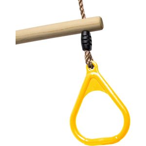 BOOST2 trapeze met Kunststof Ringen geel met PP-touwen voor schommel