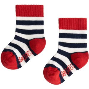 Popiejopies Streepje Voor kindersokken | 12-24 maanden - kindermaat 22-24 | stijlvolle sokken rood, wit, blauw gestreept