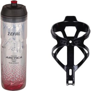 Pack Arctica 75 zilver-rood en Pulse B2 zwart - Hydration Pack met isothermische fietsfles en fietsflessenhouder - fiets drinkfles met houder - 146 g