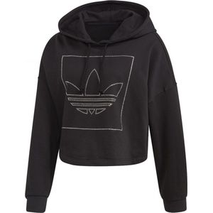adidas Originals Crop Hoodie Sweatshirt Vrouwen Zwarte 36