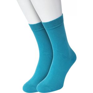 Bonnie Doon - Basic Sokken - Blauw - Katoenen Sok - 2 paar