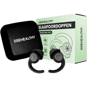 2BEHEALTHY - Slaap Oordopjes - Zwart - 2 Paar - Ruisonderdrukking tot 35 dB