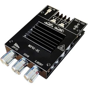 Allecto Plus - Audioversterker 150W + 150W met Equalizer, Bluetooth 5.0, Subwoofer, HiFi - Zwart - Voor Thuisbioscoop - Muziekversterker met AUX-ingang