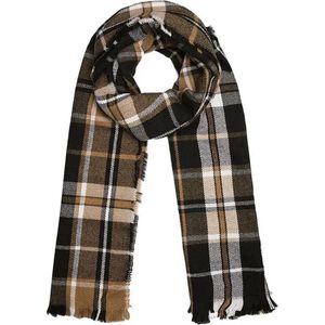 Sjaal - shawl - herfst / winter - nieuwe collectie - 2023 - zwart - beige - wit - warm - 100% Acryl - 200 x 70 cm