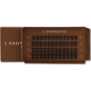 Lashnovo - Lyra - DIY Cluster Lashes - 10 & 12 & 14 mm - Wimperextensions