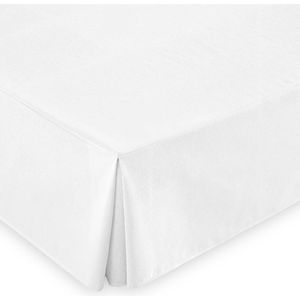 Hoes voor lattenbodem bedbescherming - 135x190/200 cm - katoen polyester - wit