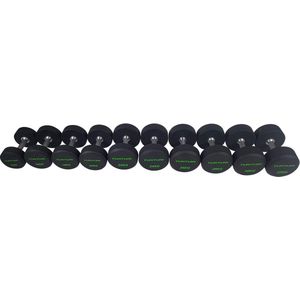 Tunturi Pro PU Dumbbell Set 14 t/m 32 kg - 1 paar - Halterset - incl. gratis fitness app