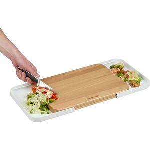 Nutrifresh Snijplank Uitschuifbaar 30.5x25 cm Hout/Wit