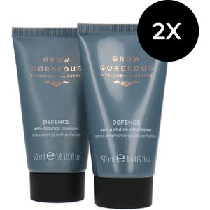 Grow Gorgeous Defence Anti-Pollution Shampoo + Conditioner - 2 x 50 ml