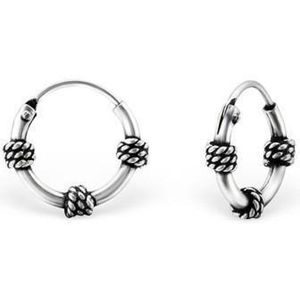 Aramat Jewels Oorringen - Zilveren Bali Oorringen - Stijlvol en Veelzijdig - Zilver - Mannen - Kinderen - 2