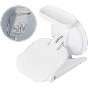 Antislip badkamerpedaal - badkamer douchepedaal - bad voetpedaal houder - zuignap draagbare badkamer voetpedaal houder - geschikt voor het wassen van voeten en het scheren van benen - geschikt voor het strikken van veters voor het uitgaan - geschikt