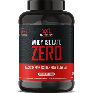 XXL Nutrition - Whey Isolate Zero - Vet- Suiker- & Lactosevrije Eiwitpoeder, Proteïne Shakes, Whey Protein - Aardbei - 1000 gram
