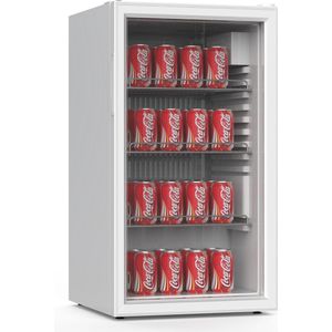 Mini koelkast - 80 liter - Glasdeur - Wit - Promoline